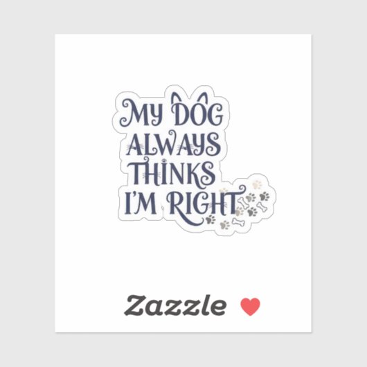 Funny Dog Text シール (シート)