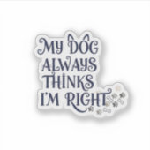 Funny Dog Text シール (正面)