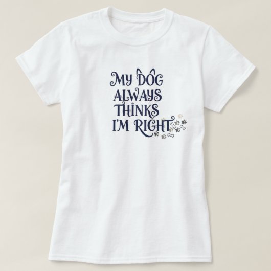 Funny Dog Text Tシャツ (デザイン正面)