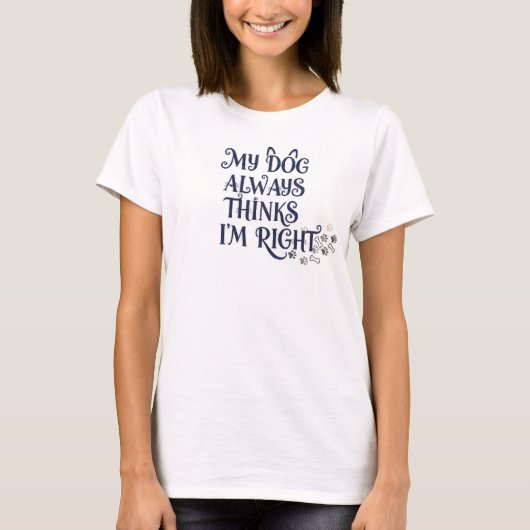 Funny Dog Text Tシャツ (正面)