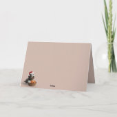 Funny dog themed Christmas card カード (裏面)