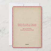 Funny Dog Themed Pet Photo Christmas シーズンカード (裏面)