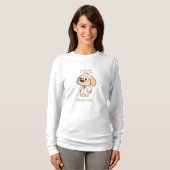 Funny DOG-TOR Cartoon Dog Women's Long Sleeve T-Sh Tシャツ (正面フル)