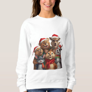 Funny Dog Trio Hoodie – Cute Animal Sweatshirt  スウェットシャツ