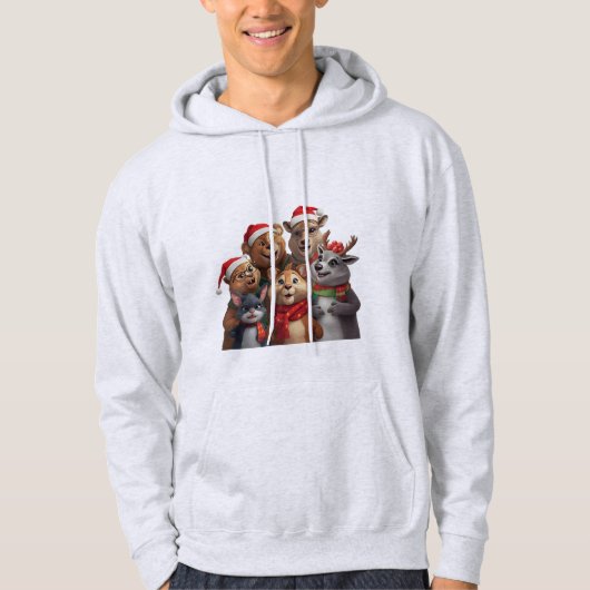 Funny Dog Trio Hoodie – Cute Animal Sweatshirt  パーカ (正面)