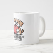 Funny Dog Valentine Gift for Dog Lovers ジャンボコーヒーマグカップ (正面右)