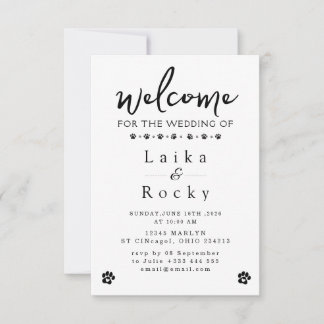 Funny Dog Wedding Invitation セーブザデート