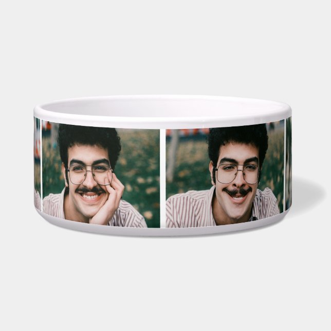 Funny Dogs Cats Dad & Mom 6 Photos Create Your Own ボウル (正面)