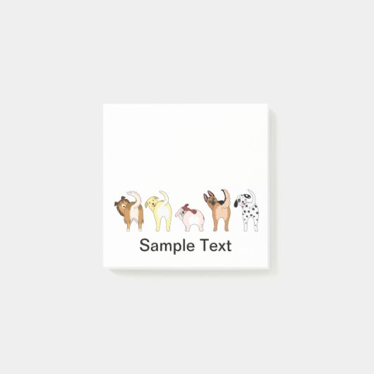 funny dogs design post it ポストイット (正面)