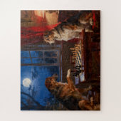 Funny Dogs Playing Chess Dog Lover Gift ジグソーパズル (縦)