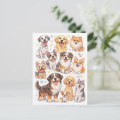 Funny dogs. Postcard ポストカード (スタンド正面)
