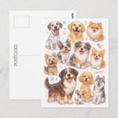 Funny dogs. Postcard ポストカード (正面/裏面)