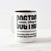 Funny Dogtrovert Definition ツートーンマグカップ (正面左)