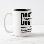 Funny Dogtrovert Definition ツートーンマグカップ (左)