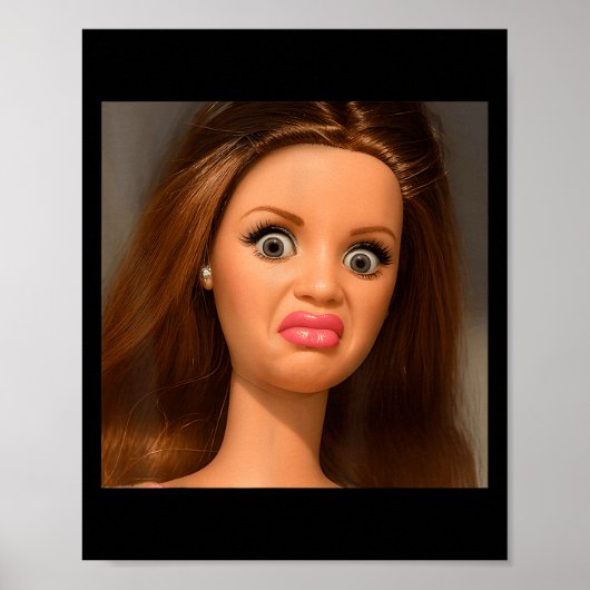 Funny Doll Face Meme Disgusting  ポスター (正面)