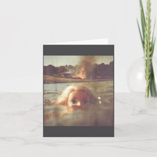 Funny Doll Face Swimming Meme  カード (正面)