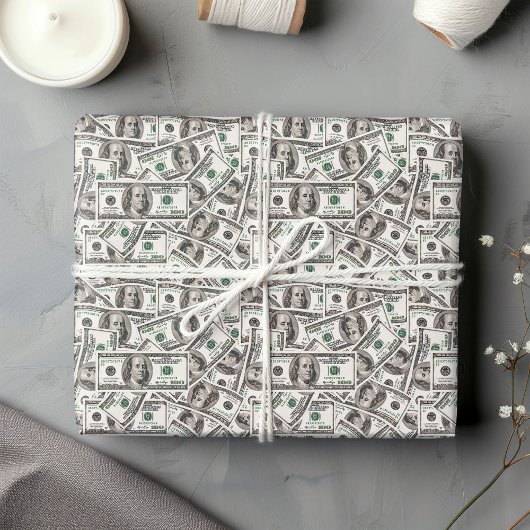 Funny dollar pattern birthday wrapping paper  ラッピングペーパー