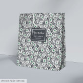 Funny dollar pattern personalized custom gift bag ミディアムペーパーバッグ