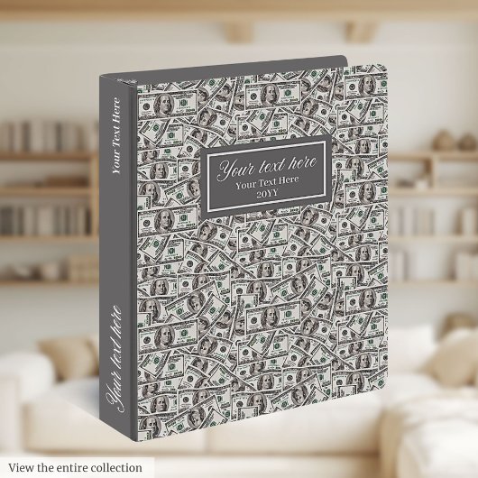 Funny dollar pattern personalized custom gift bag ミディアムペーパーバッグ