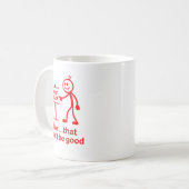 Funny “Don’t Touch” Stick Figure Design コーヒーマグカップ (正面左)