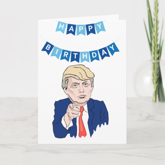 Funny Donald Trump Birthday Card カード (正面)