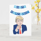Funny Donald Trump Birthday Card カード (黄色い花)