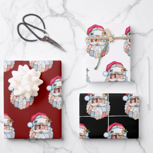 Funny Donald Trump Face Santa Claus Hat Christmas ラッピングペーパーシート (正面)