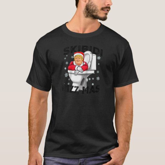Funny Donald Trump Santa Claus Skibidi Rizzmas Chr Tシャツ (正面)