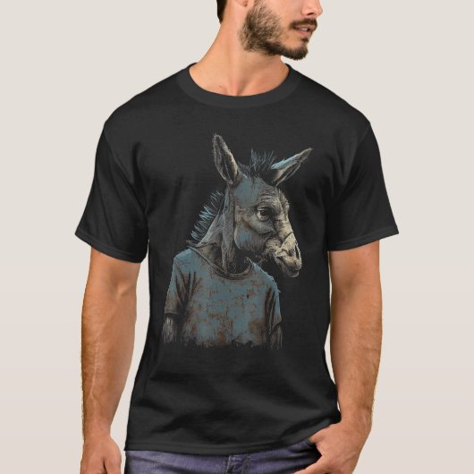 Funny Donkey Face Gift idea for Donkeys Lovers Gra Tシャツ (正面)