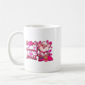 Funny Dont Bacon My Heart Cute G Valentines Da コーヒーマグカップ (左)
