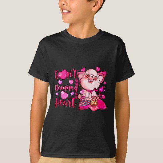 Funny Dont Bacon My Heart Cute G Valentines Da  Tシャツ (正面)