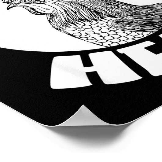 Funny Don't Be A Clucking Pecker Head Chicken Farm ポスター (角)