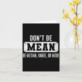 Funny Don't Be Mean, Be Median Graphic Sarcastic S カード (黄色い花)
