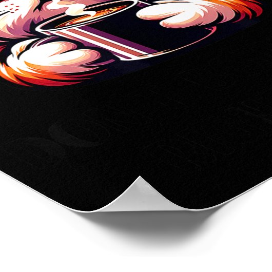 Funny Don't Bother Me Right Meow Cats Cat Coffee M ポスター (角)