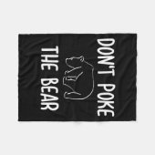 Funny Don't Ke The Bear Joke Sarcastic Family  フリースブランケット (正面(横))