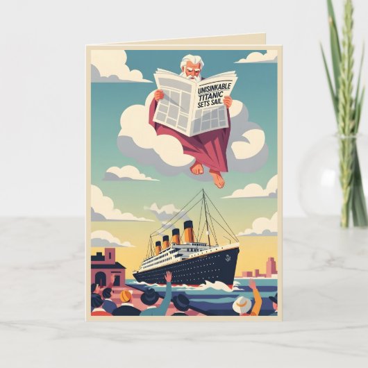 Funny don't mess with God greeting card カード (正面)