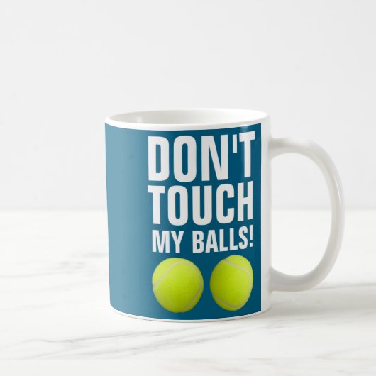 Funny Dont Touch My Pandemic Tennis コーヒーマグカップ (右)