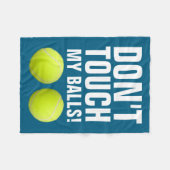 Funny Dont Touch My Pandemic Tennis フリースブランケット (正面(横))