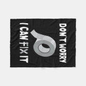Funny Don't Worry - I Can Fix It - Duct Tape  フリースブランケット (正面(横))