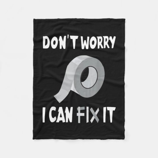 Funny Don't Worry - I Can Fix It - Duct Tape  フリースブランケット (正面)