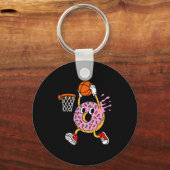 Funny Donut Dunking Basketball Doughnut Food Champ キーホルダー (正面)