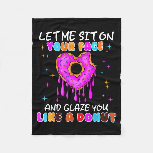 Funny Donut Inappropriate Shirts For Women Adult H フリースブランケット (正面)