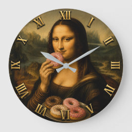Funny Donut Mona Lisa ラージ壁時計