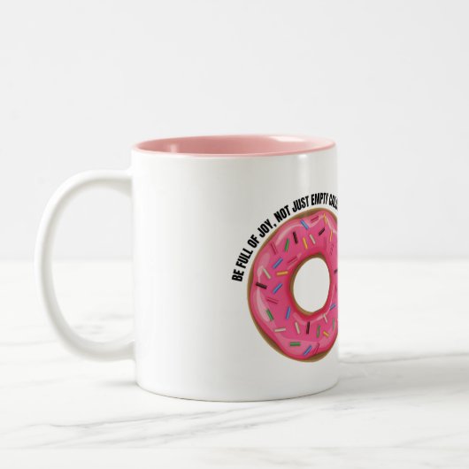 Funny Donut Mug – Real & Ridiculously Tasty ツートーンマグカップ (左)