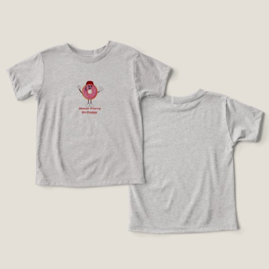 Funny Donut T-Shirt – Donut Worry Be Happy Gift (デザイン正面&裏面)