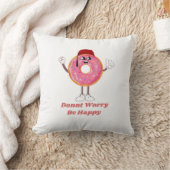 Funny Donut T-Shirt – Donut Worry Be Happy Gift クッション (ブランケット)