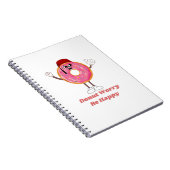 Funny Donut T-Shirt – Donut Worry Be Happy Gift ノートブック (右側)
