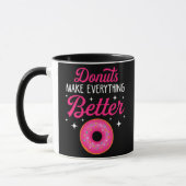 Funny Donuts Make Everything Better Donut Lover マグカップ (左)