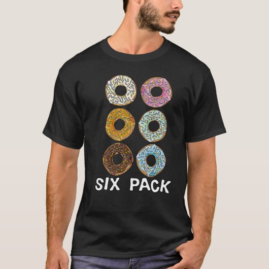 Funny Donuts Six Pack Joke Tシャツ (正面)