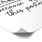 Funny Dorm Room Poster – “This Wall Is Smarter Now ポスター (角)